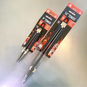 New Set of 2 Grillhogs BBQ Grilling Tongs